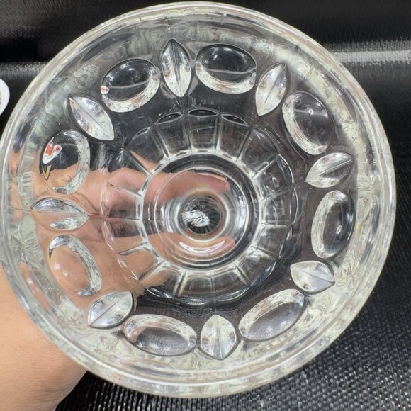 Antique EAPG Duncan Miller Clear Glass Plaza Water Goblets Clear Glasses Set 2 - Picture 6 of 11